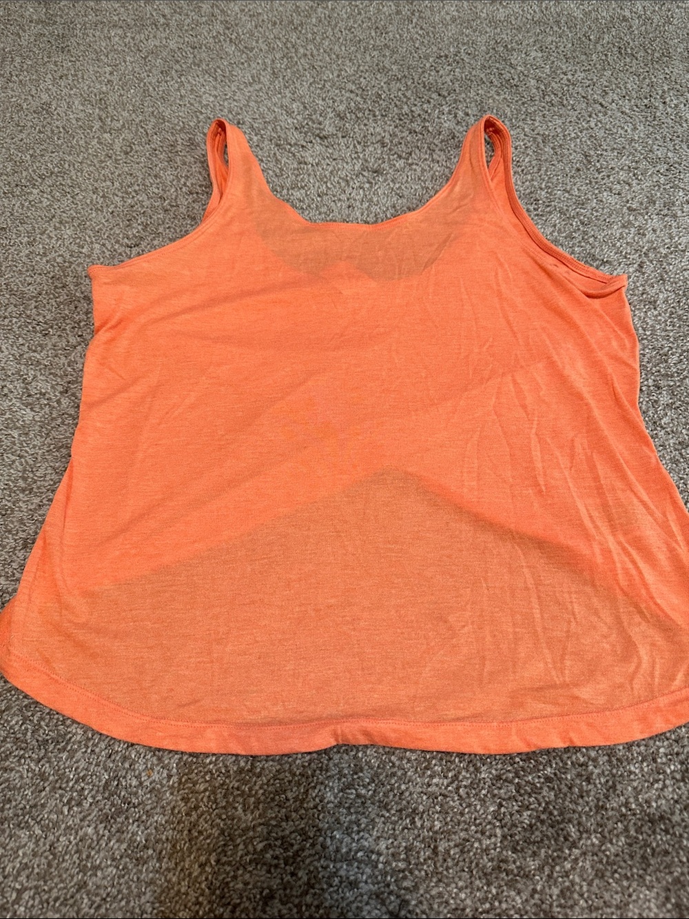 adidas Women's Orange Scoop Neck Tank Top